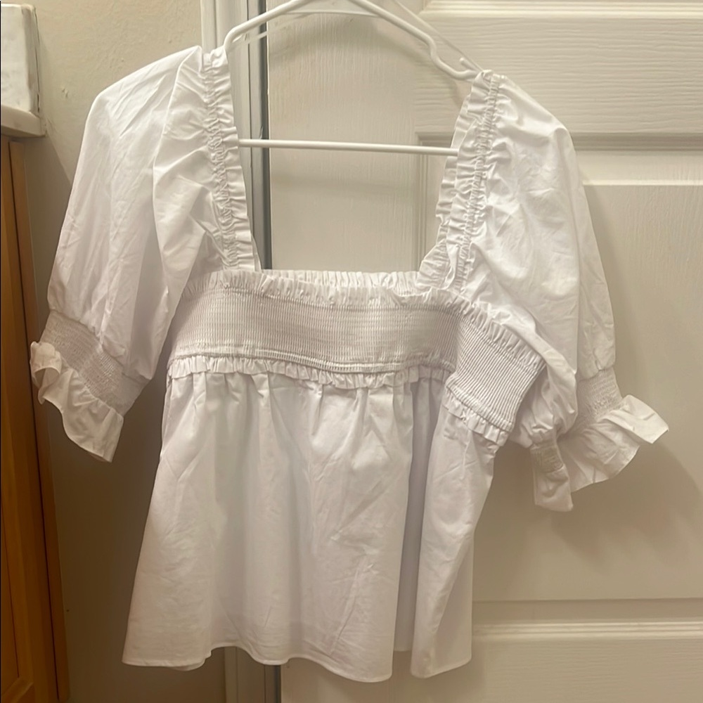 Elegant White Women's Top from Hyacinth House and Tuckernuck